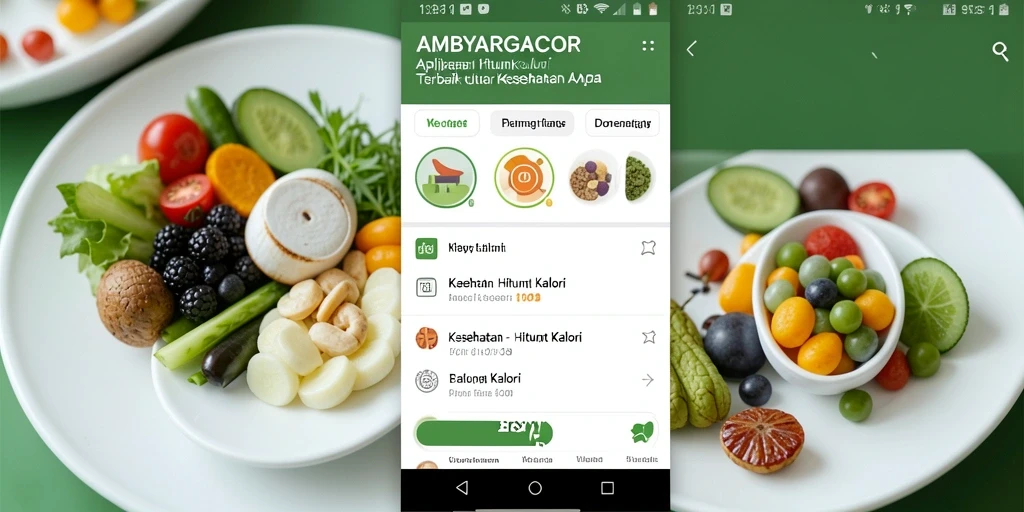 Antarmuka menarik AMBYARGACOR saat menghitung kalori.