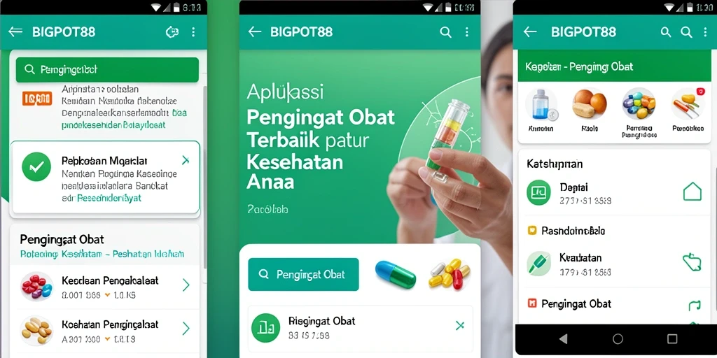 Tampilan antarmuka pengguna aplikasi Pengingat Obat yang intuitif dan informatif.