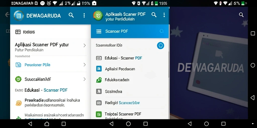 Antarmuka DEWAGARUDA untuk pemindaian PDF yang mudah digunakan.