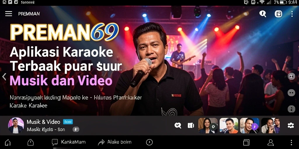 Antarmuka aplikasi PREMAN69 yang menarik dan interaktif.