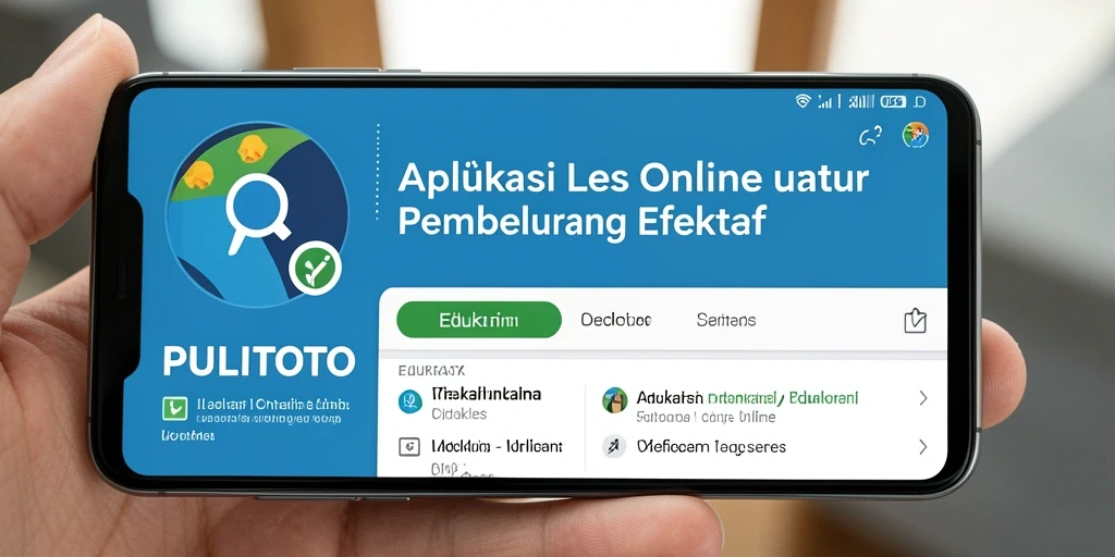 Antarmuka pengguna PULITOTO yang modern dan menarik untuk Les Online.