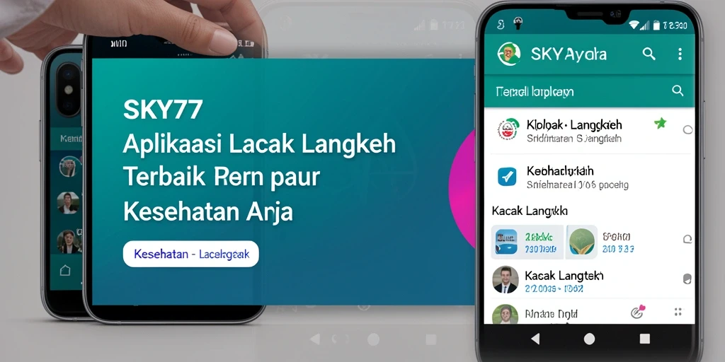 Antarmuka SKY77 menampilkan grafik langkah dan statistik kesehatan.
