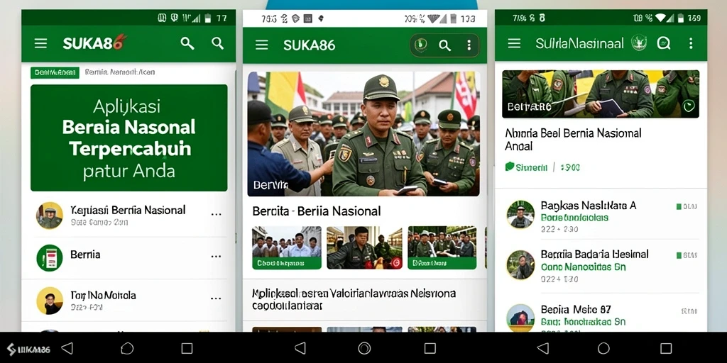Antarmuka pengguna aplikasi SUKA86 yang modern dan intuitif.
